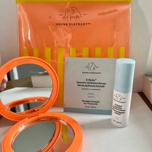 NEW Drunk Elephant Kit w/ B-Hydra Intensive Hydration Serum & Compact Mirror